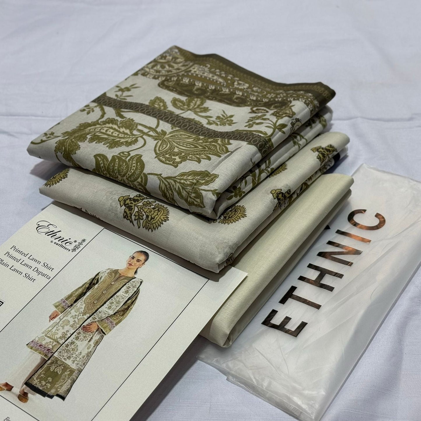 ETHNIC |3| PCS LAWN UNSTITCH