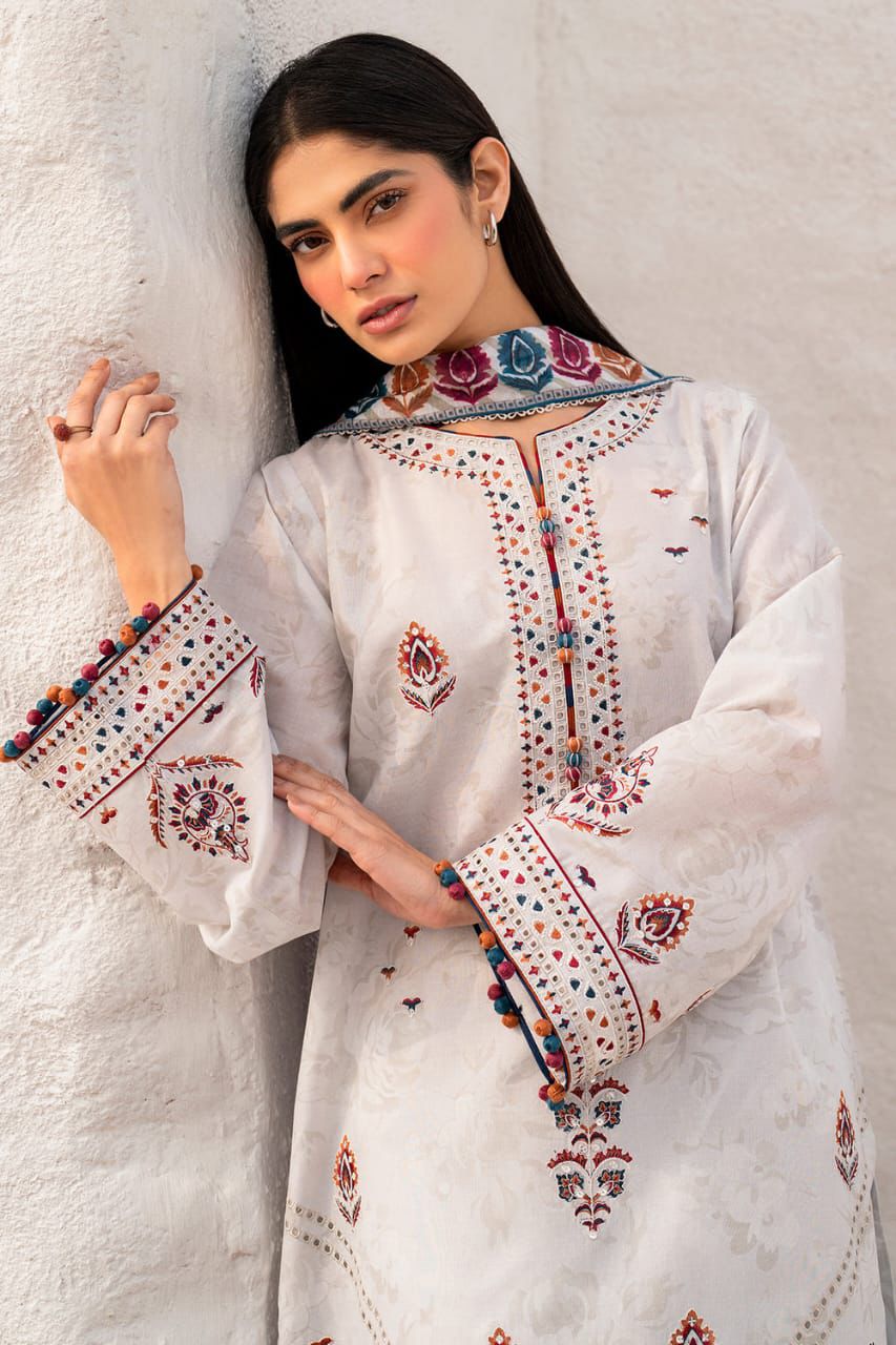EMB |3| PCS UNSTITCHED SUIT