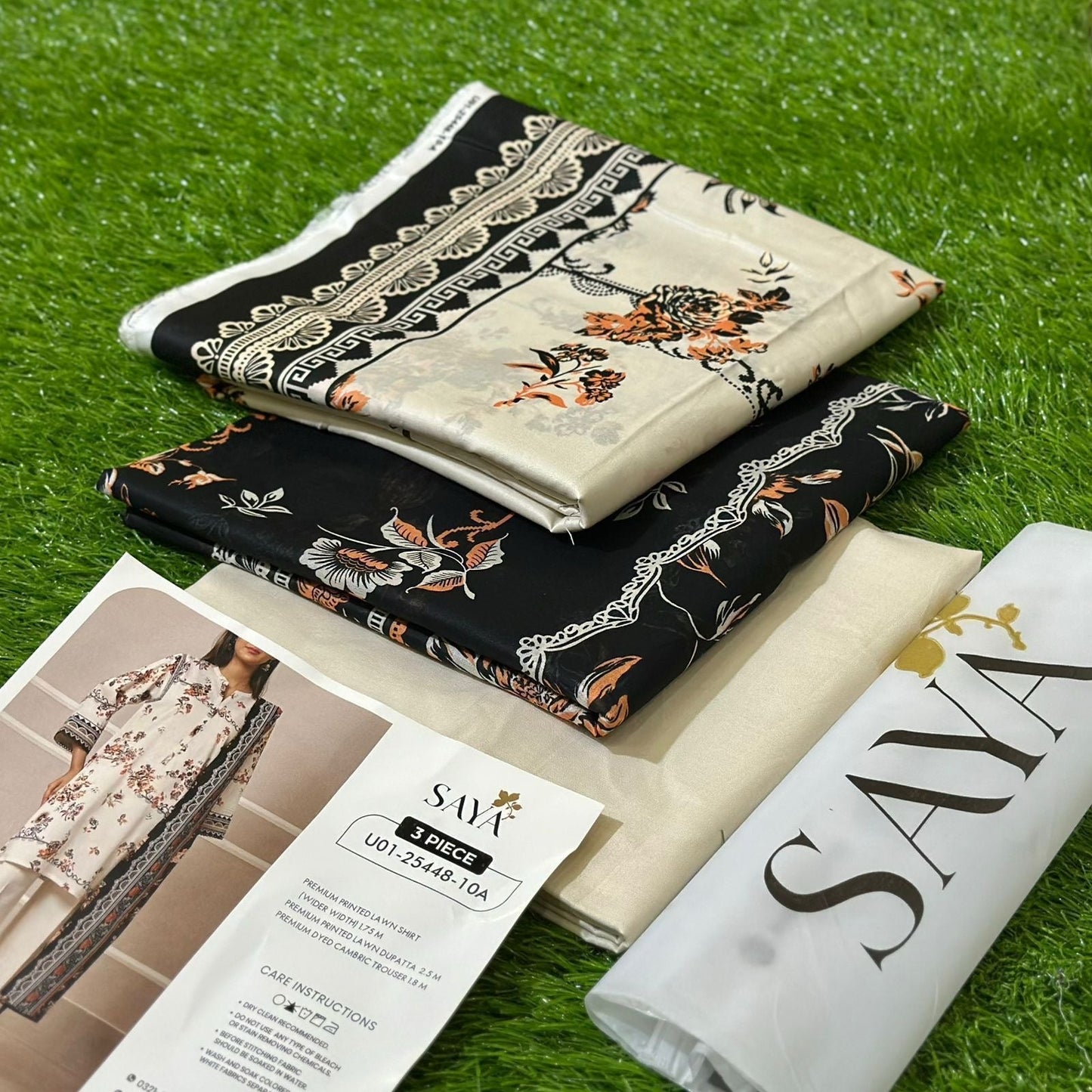 SAYA |3| PCS LAWN UNSTITCH