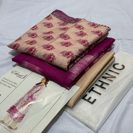 ETHNIC |3| PCS LAWN UNSTITCH