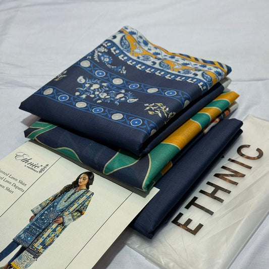 ETHNIC |3| PCS LAWN UNSTITCH