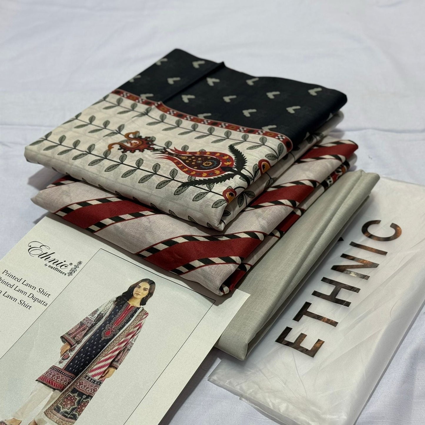ETHNIC |3| PCS LAWN UNSTITCH