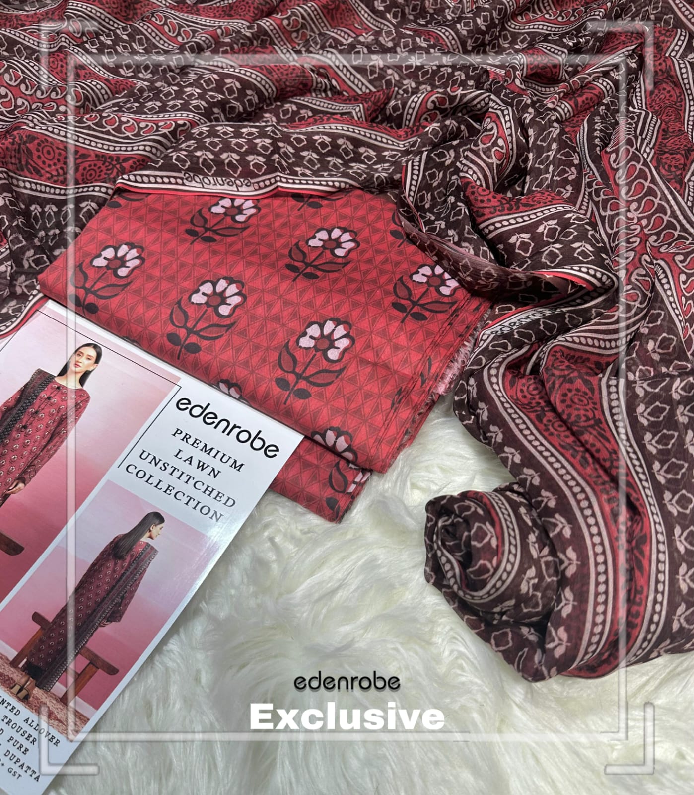 EDENROBE |3| PCS UNSTITCHED