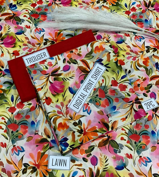 PRINTED LAWN |2| PCS UNSTITCHED